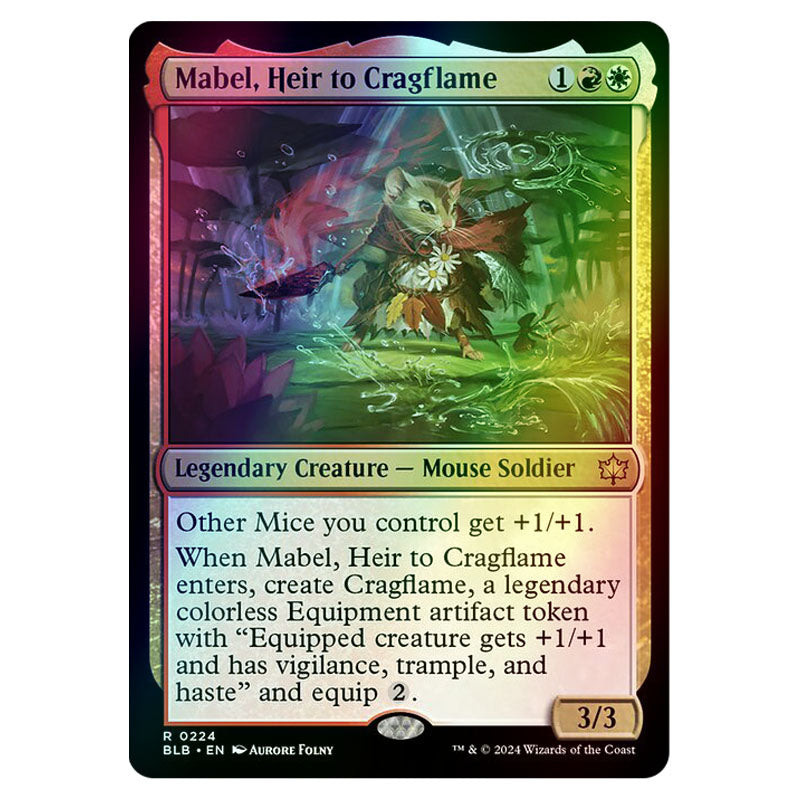 mabel mtg card Magic: The Gathering - Mabel, Heir to Cragflame AR Pin Pinfinity Bloomburrow Art Series Type Gravity Falls by Paradon7853 |