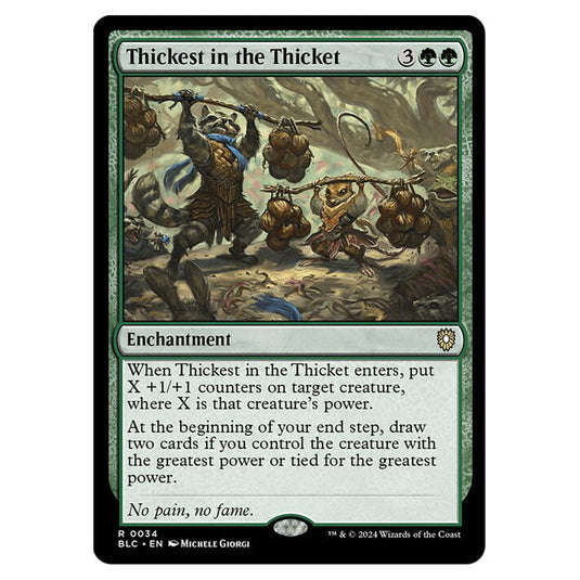 Thickest in the Thicket 0034 card from the Magic The Gathering set Bloomburrow Commander