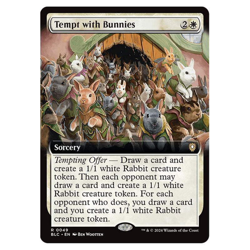 mtg rabbit cards Magic The Gathering - Bloomburrow Commander - Tempt with Bunnies