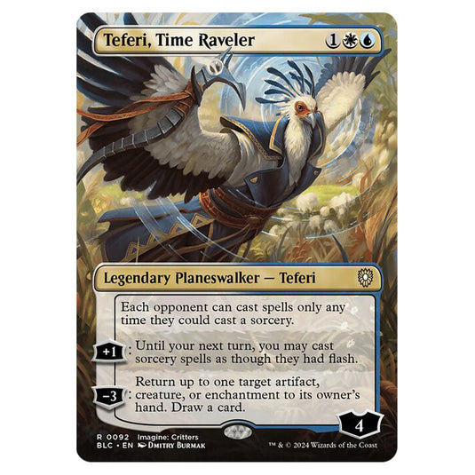 Teferi, Time Raveler 0092 card from the Magic The Gathering set Bloomburrow Commander