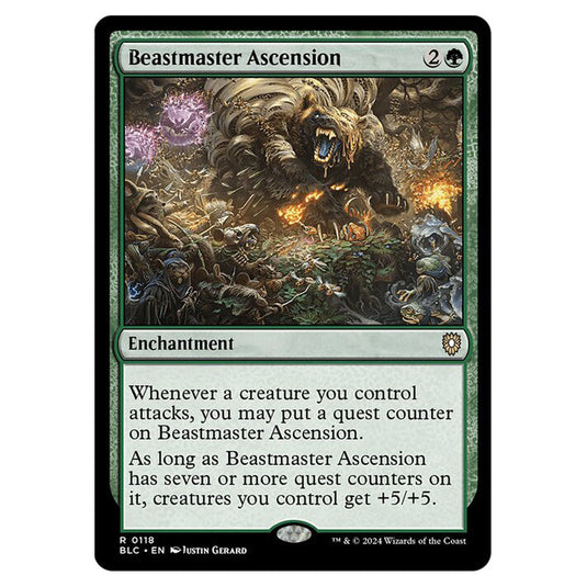 Beastmaster Ascension 0118 card from the Magic The Gathering set Bloomburrow Commander