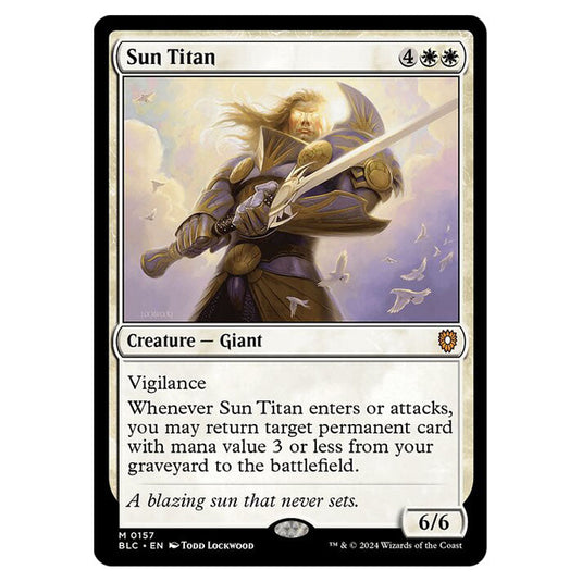 Sun Titan 0157 card from the Magic The Gathering set Bloomburrow Commander