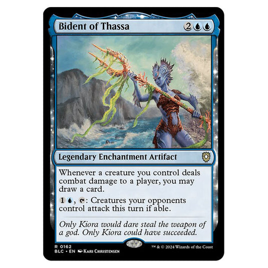 Bident of Thassa 0162 card from the Magic The Gathering set Bloomburrow Commander