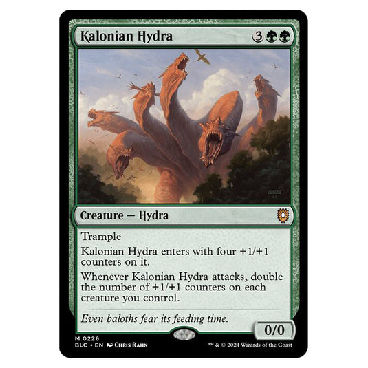 Kalonian Hydra 0226 card from the Magic The Gathering set Bloomburrow Commander