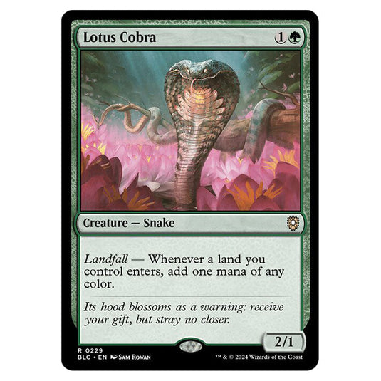Lotus Cobra 0229 card from the Magic The Gathering set Bloomburrow Commander