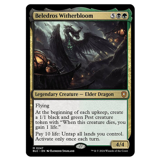 Beledros Witherbloom 0247 card from the Magic The Gathering set Bloomburrow Commander