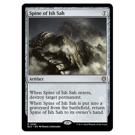 Spine of Ish Sah 0285 card from the Magic The Gathering set Bloomburrow Commander