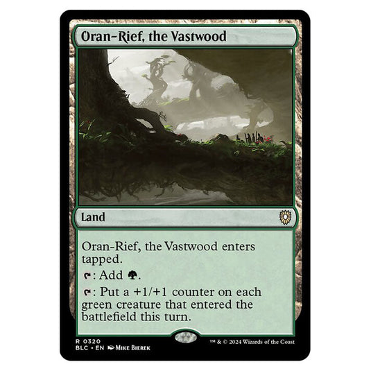 Oran-Rief, the Vastwood 0320 card from the Magic The Gathering set Bloomburrow Commander