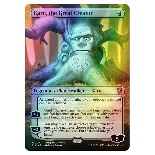 Karn, the Great Creator 0073 card from the Magic The Gathering set Bloomburrow Commander