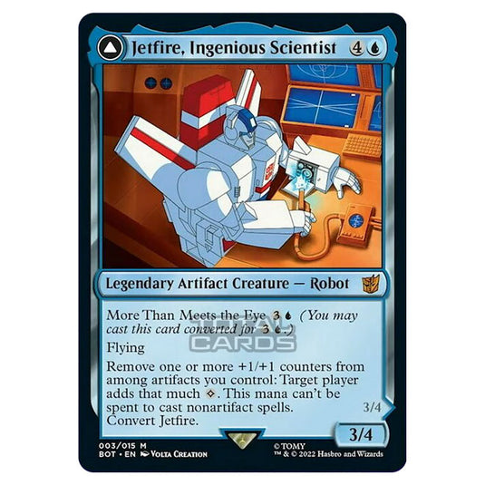 Magic The Gathering - The Brothers War - Transformers - Jetfire, Ingenious Scientist / Jetfire, Air Guardian - 003/15