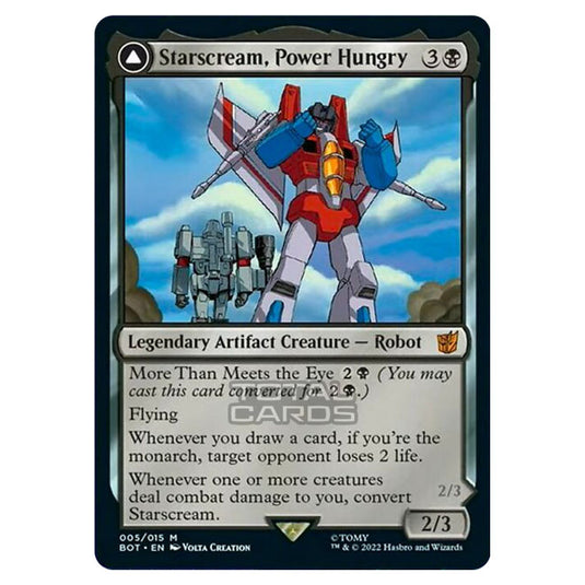 Magic The Gathering - The Brothers War - Transformers - Starscream, Power Hungry / Starscream, Seeker Leader - 005/15