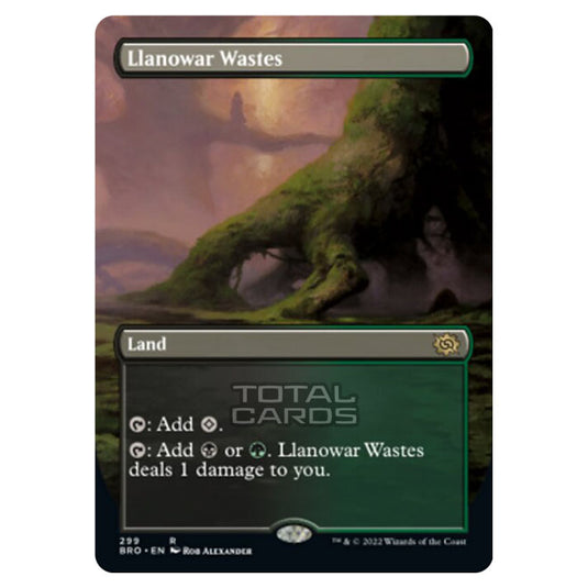 Magic The Gathering - The Brothers War - Llanowar Wastes (Alternate-Art Borderless Card) - 299/287