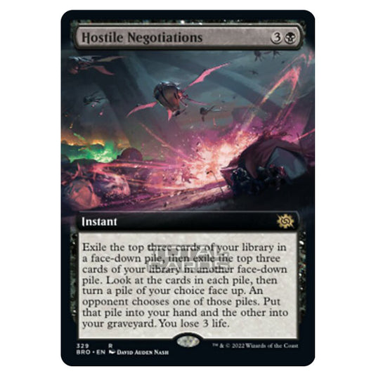 Magic The Gathering - The Brothers War - Hostile Negotiations (Extended Art Card) - 329/287