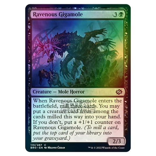 Magic The Gathering - The Brothers War - Ravenous Gigamole - 113/287 (Foil)