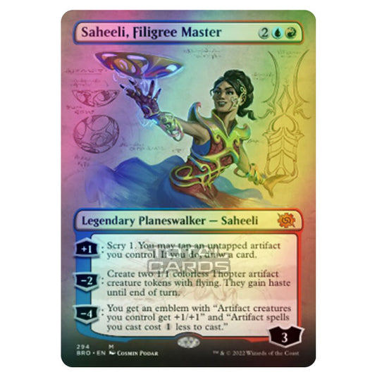Magic The Gathering - The Brothers War - Saheeli, Filigree Master (Borderless Planeswalker) - 294/287 (Foil)