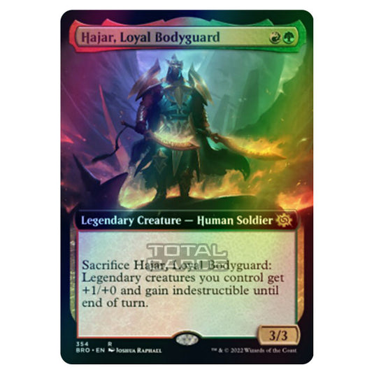 Magic The Gathering - The Brothers War - Hajar, Loyal Bodyguard (Extended Art Card) - 354/287 (Foil)