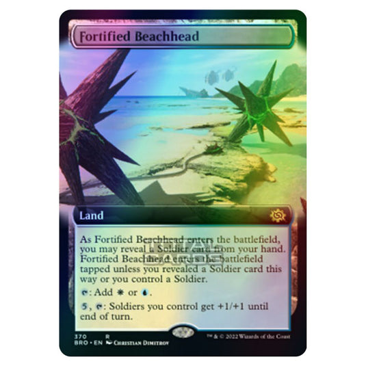 Magic The Gathering - The Brothers War - Fortified Beachhead (Extended Art Card) - 370/287 (Foil)