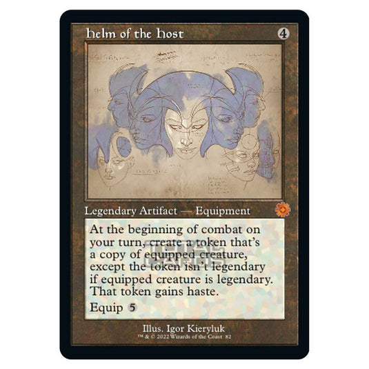 Magic The Gathering - The Brothers War - Retro Artifacts - Helm of the Host (Retro Schematic Artifact) - 082