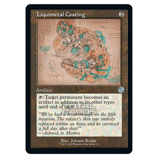 Magic The Gathering - The Brothers War - Retro Artifacts - Liquimetal Coating (Retro Schematic Artifact) - 091