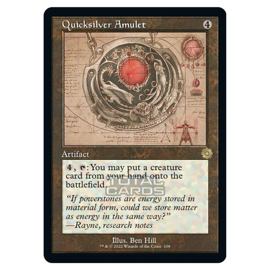 Magic The Gathering - The Brothers War - Retro Artifacts - Quicksilver Amulet (Retro Schematic Artifact) - 108
