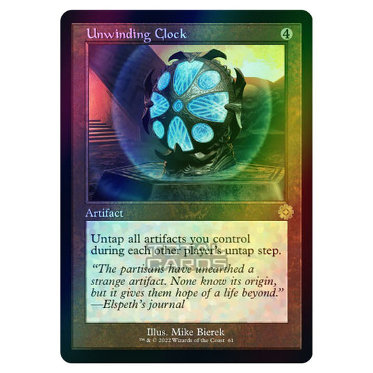 Magic The Gathering - The Brothers War - Retro Artifacts - Unwinding Clock (Retro Frame Artifact) - 061 (Foil)