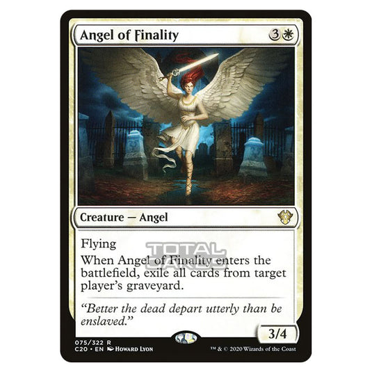 Magic The Gathering - Commander 2020 - Angel of Finality - 75/322
