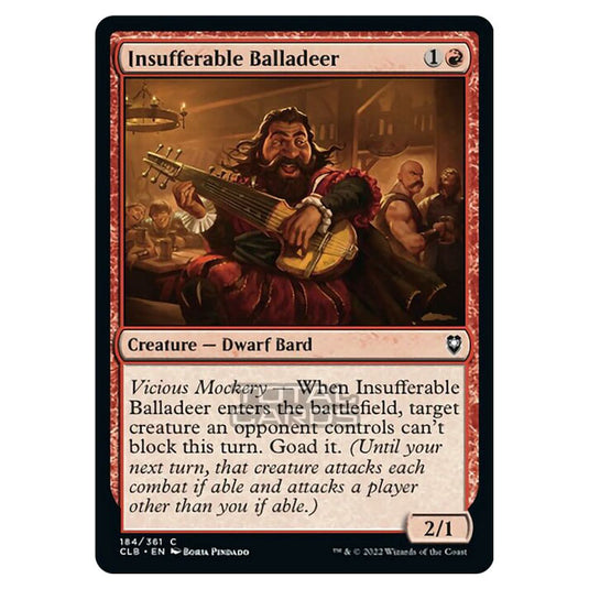 Magic The Gathering - Commander Legends - Battle for Baldur's Gate - Insufferable Balladeer - 184/361