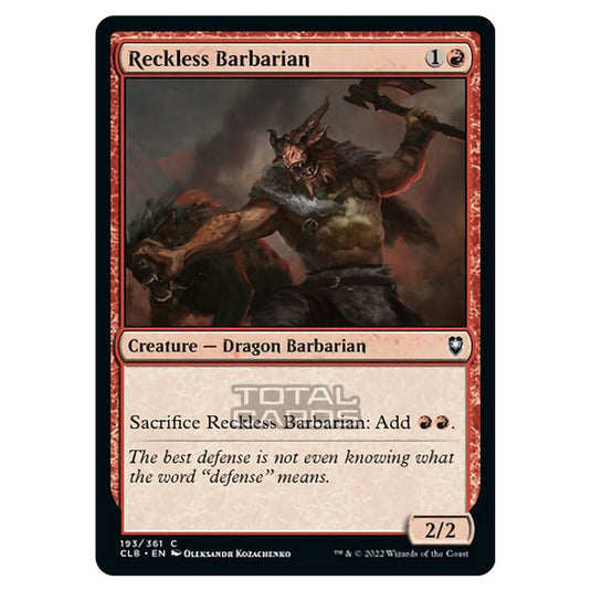 Magic The Gathering - Commander Legends - Battle for Baldur's Gate - Reckless Barbarian - 193/361