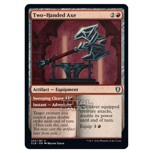 Magic The Gathering - Commander Legends - Battle for Baldur's Gate - Two-Handed Axe / Sweeping Cleave - 203/361