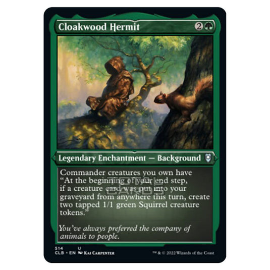 Magic The Gathering - Commander Legends - Battle for Baldur's Gate - Cloakwood Hermit - 514/361 (Etched Foil)