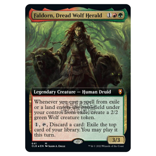 Magic The Gathering - Commander Legends - Battle for Baldur's Gate - Faldorn, Dread Wolf Herald - 641/361