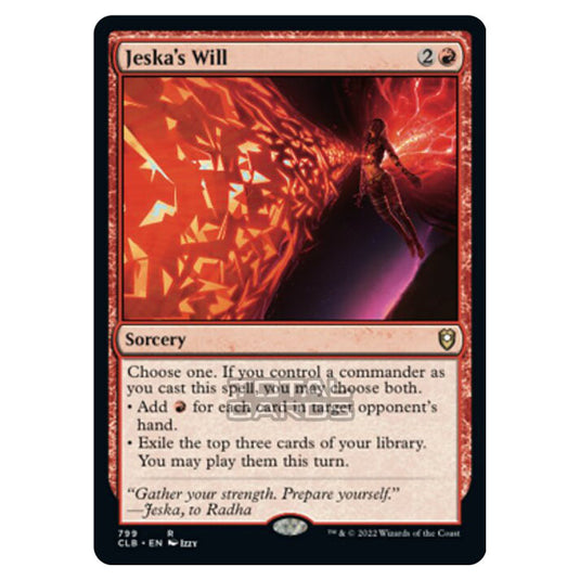 Magic The Gathering - Commander Legends - Battle for Baldur's Gate - Jeska's Will - 799/361