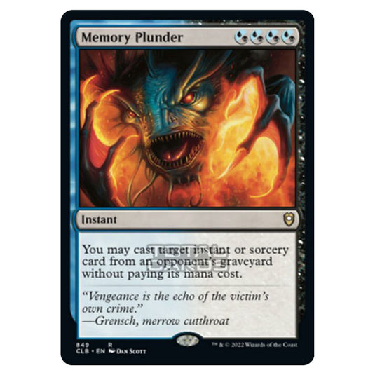 Magic The Gathering - Commander Legends - Battle for Baldur's Gate - Memory Plunder - 849/361