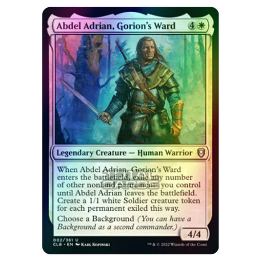 Magic The Gathering - Commander Legends - Battle for Baldur's Gate - Abdel Adrian, Gorion's Ward - 002/361 (Foil)