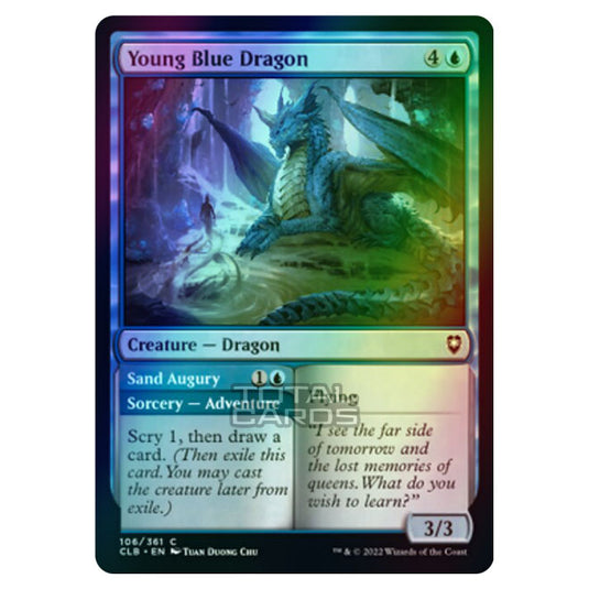 Magic The Gathering - Commander Legends - Battle for Baldur's Gate - Young Blue Dragon / Sand Augury - 106/361 (Foil)