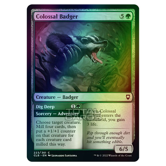 Magic The Gathering - Commander Legends - Battle for Baldur's Gate - Colossal Badger / Dig Deep - 223/361 (Foil)