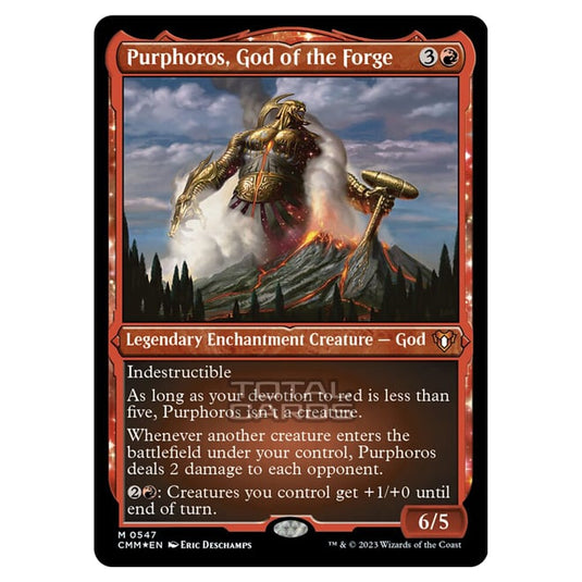 Magic The Gathering - Commander Masters - Purphoros, God of the Forge (Etched Foil) - 0547