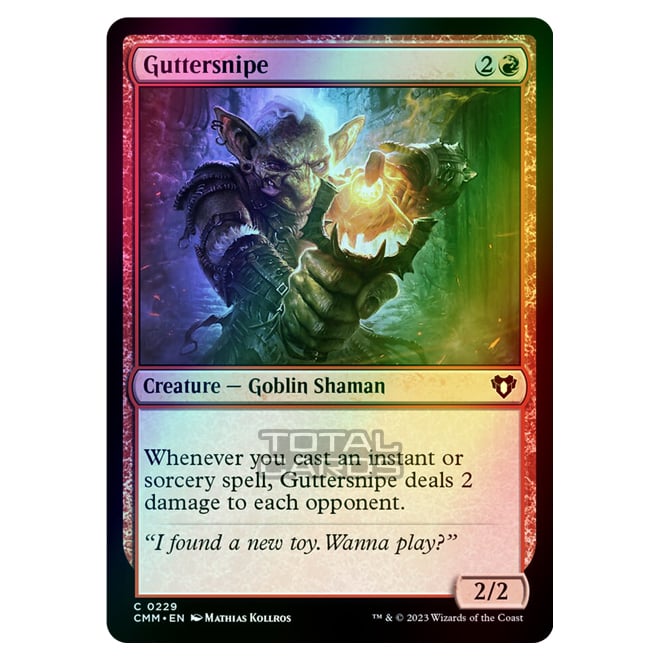 mtg cards like guttersnipe Cube: Guttersnipe.dec this creature deals 2 damage to each opponent. Magic: The Gathering Guttersnipe (098)