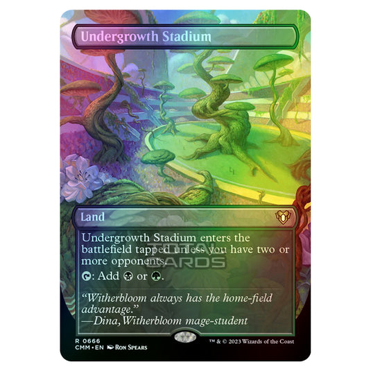 Magic The Gathering - Commander Masters - Undergrowth Stadium (Borderless) - 0666 (Foil)