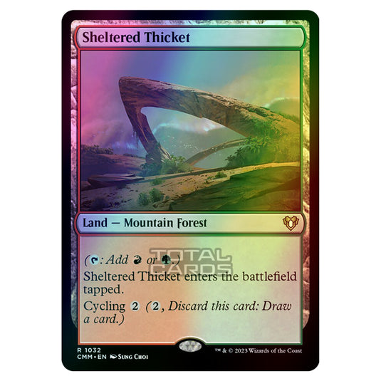 Magic The Gathering - Commander Masters - Sheltered Thicket - 1032 (Foil)