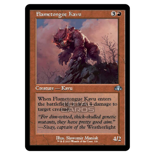 Magic The Gathering - Dominaria Remastered - Flametongue Kavu (Retro Frame) - 320/261