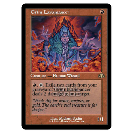 Magic The Gathering - Dominaria Remastered - Grim Lavamancer (Retro Frame) - 324/261