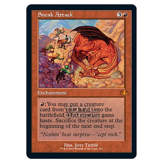 Magic The Gathering - Dominaria Remastered - Sneak Attack (Retro Frame) - 331/261