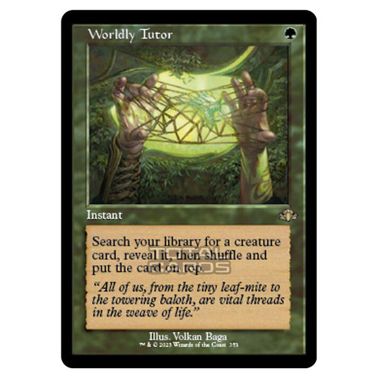 Magic The Gathering - Dominaria Remastered - Worldly Tutor (Retro Frame) - 353/261