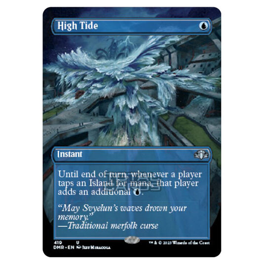 Magic The Gathering - Dominaria Remastered - High Tide (Alternate-Art Borderless Card) - 419/261
