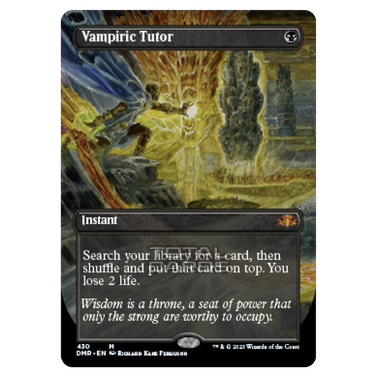 Magic The Gathering - Dominaria Remastered - Vampiric Tutor (Alternate-Art Borderless Card) - 430/261