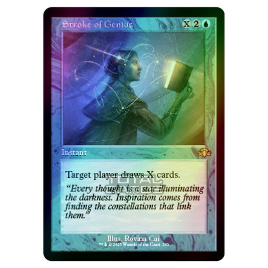 Magic The Gathering - Dominaria Remastered - Stroke of Genius (Retro Frame) - 293/261 (Foil)