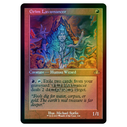 Magic The Gathering - Dominaria Remastered - Grim Lavamancer (Retro Frame) - 324/261 (Foil)
