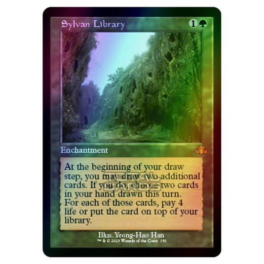 Magic The Gathering - Dominaria Remastered - Sylvan Library (Retro Frame) - 350/261 (Foil)