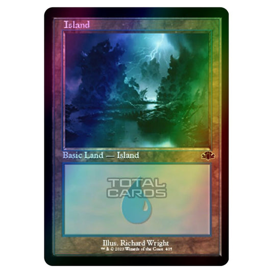 Magic The Gathering - Dominaria Remastered - Island (Retro Frame) - 405/261 (Foil)